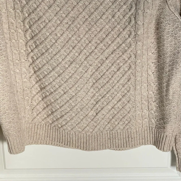 Vince Tan Yak Wool Blend Turtleneck Cable Knit Sweater - 29855 - Picture 10 of 15